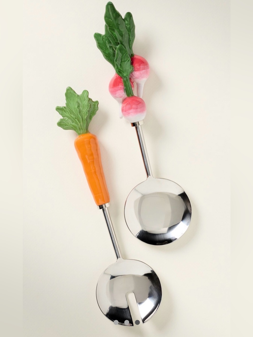 Anthropologie Crudité Serve Set Carrot Turnip Set of 2 Cottagecore Ceramic New - Picture 4 of 7